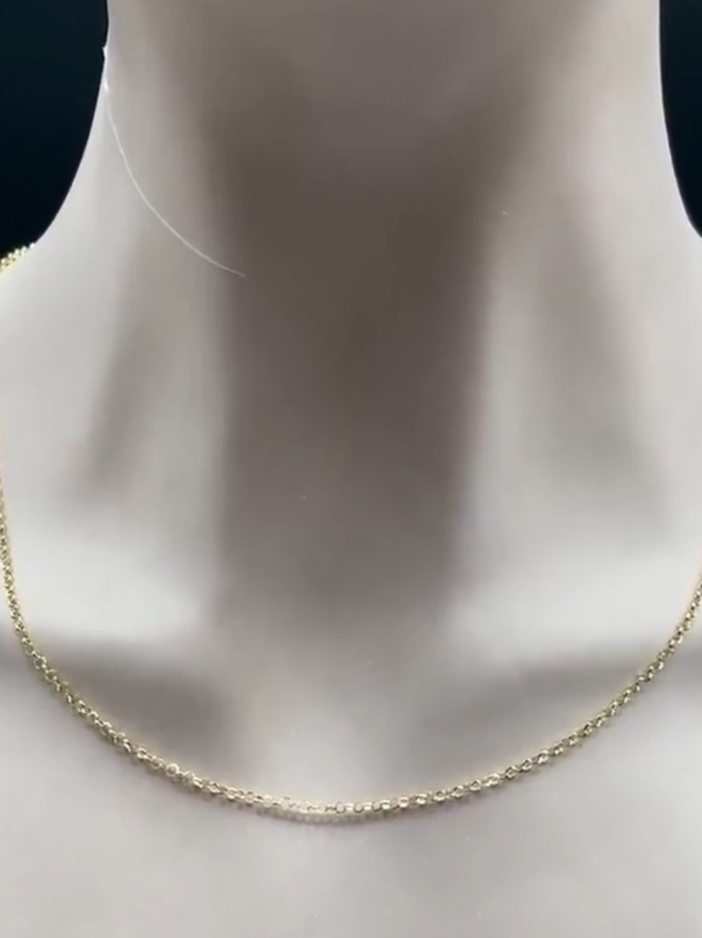 10k yellow gold rolo chain necklace